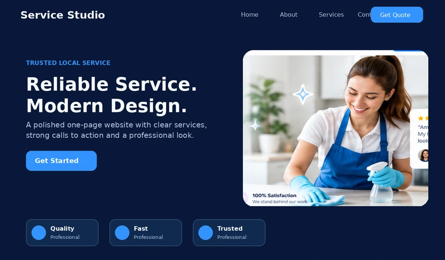 Bold dark website style